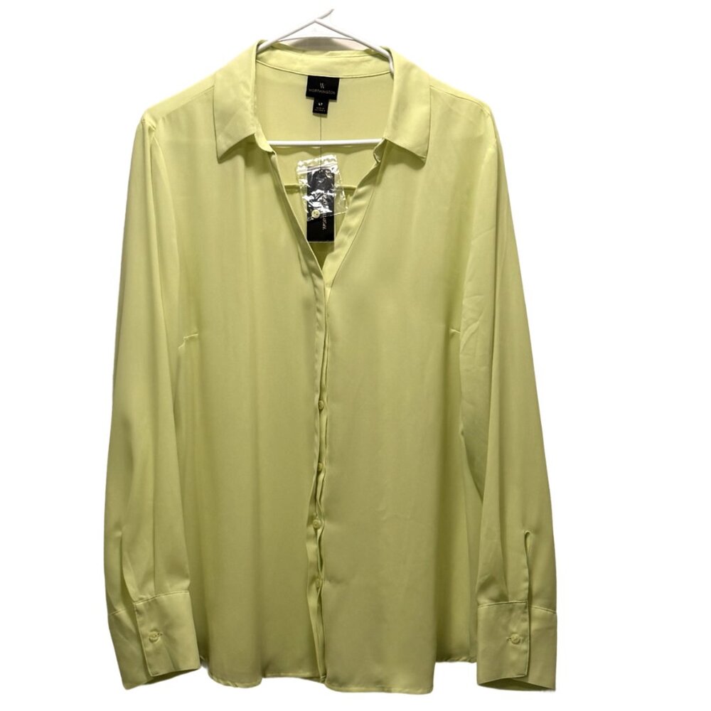Women Light Green Shirt Size LT